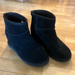 Black wedge Uggs Size 7